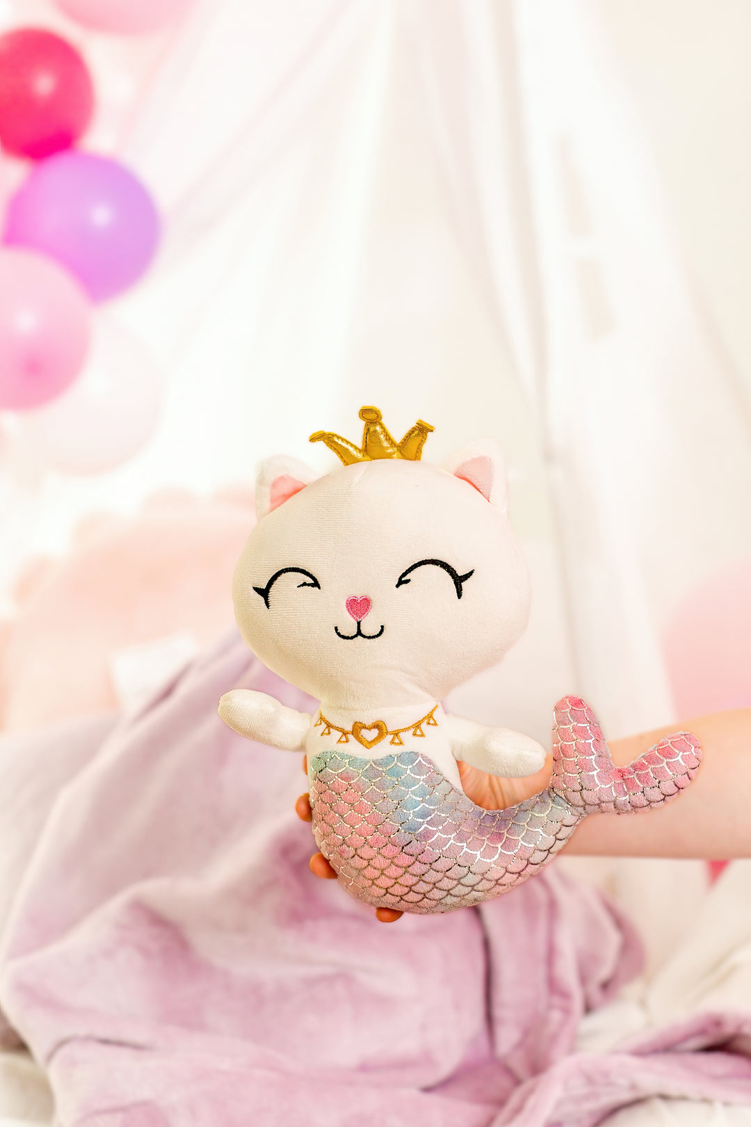 STEM-CERTIFIED COASTLINE CRAFT Mermaid Gift Set for Girls - Soft Mercat Plush Toy with Painting Kit, Mermaid Squishy, Pop it Toy & More Screen-Free Play!