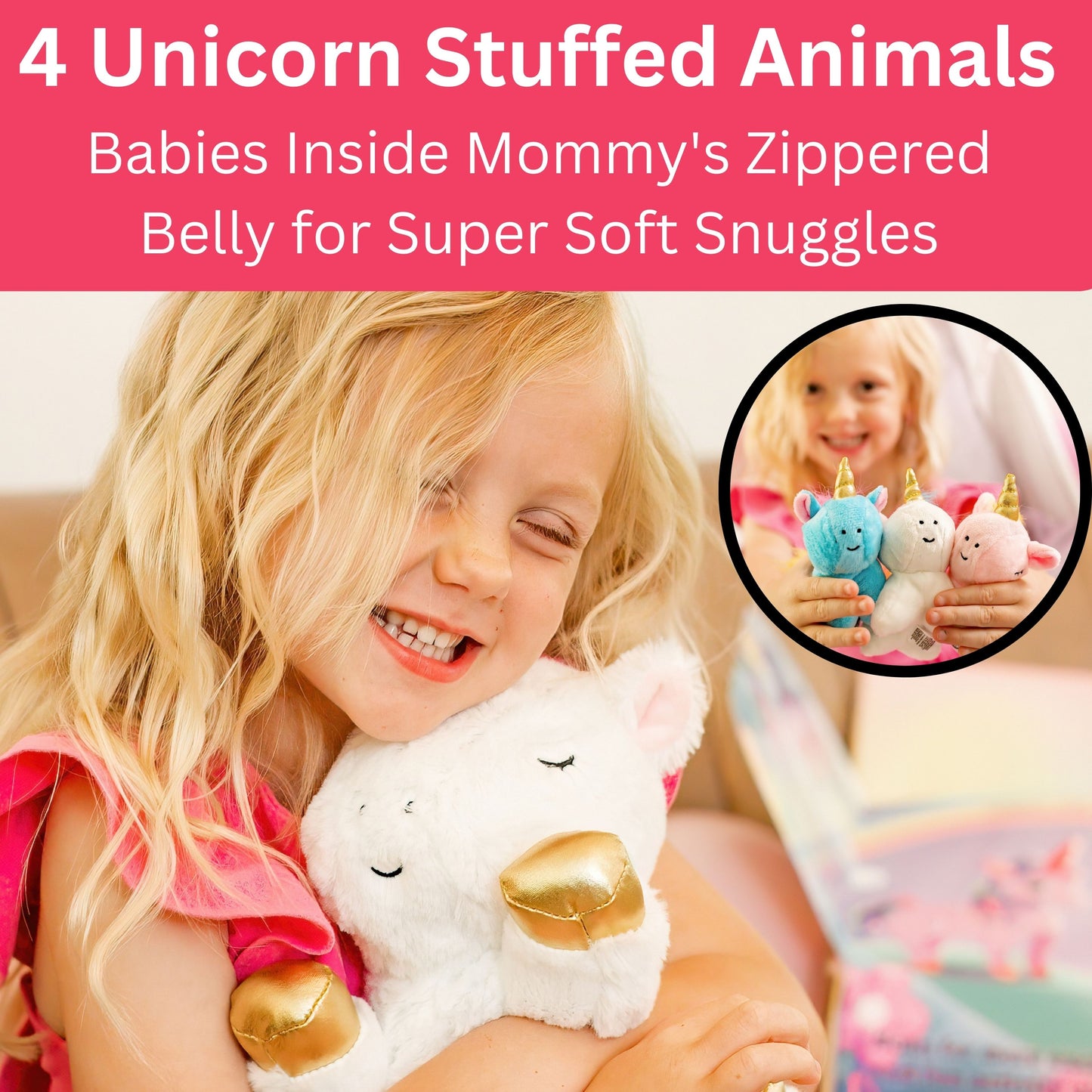 STEM-Certified Unicorn Giftset - A Showcase Gift for Girls Complete w/ Unicorn Crafts & Unicorn Toys - Includes Mama & Baby Unicorn Family, Painting Kit, DIY Jewelry & More