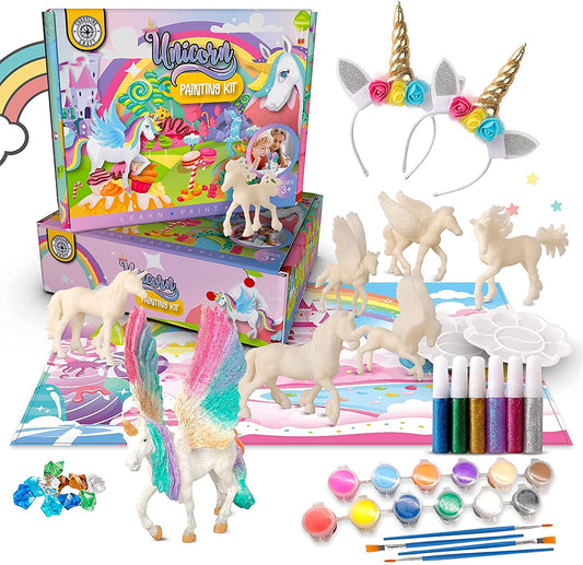 Unicorn Painting Kit for Kids w/ 2 Unicorn Headbands